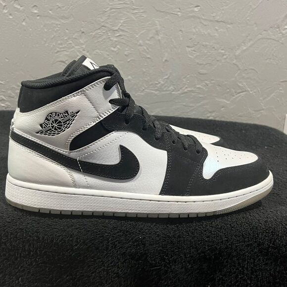 🔥🏀 NIKE AIR JORDAN 1 Mid SE 'Diamond' Shoes - DH6933-100 Men Sz 11.5 - PERFECT - Picture 7 of 15